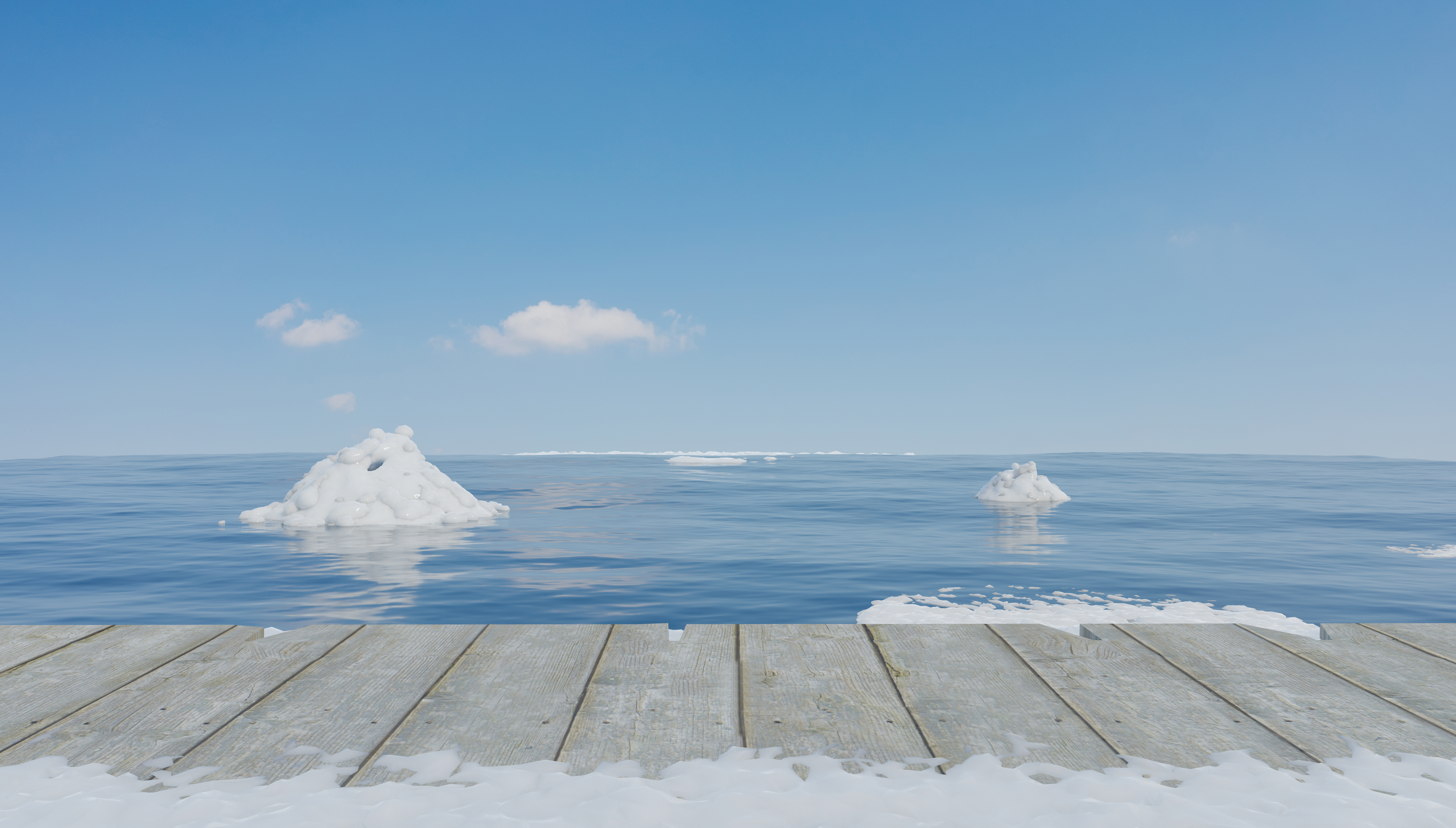 climate change with melting polar ice